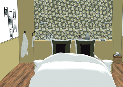 Chambre avec lit double